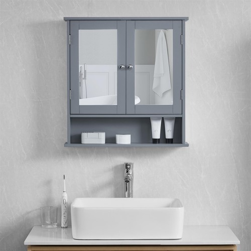 Bathroom mirrored wall - mirrored, cabinet