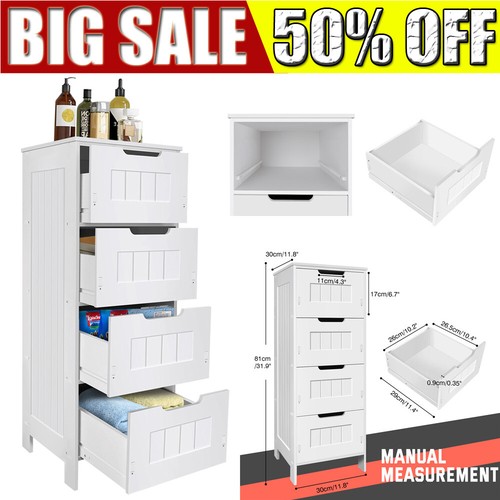 Drawer white wooden bathroom - white,