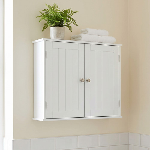 White bathroom wall - wall, cabinet
