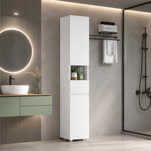 Tall bathroom storage cabinet - storage,