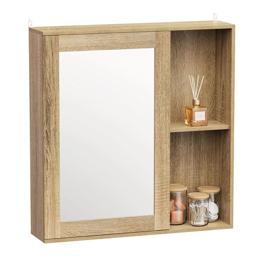 Bathroom mirror cabinet oak - bathroom,