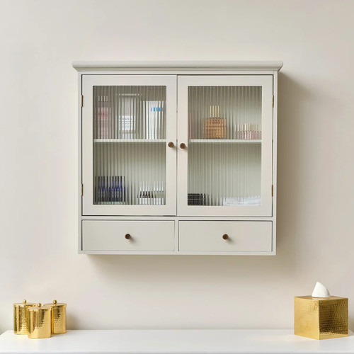 Pale taupe reeded glass - pale,