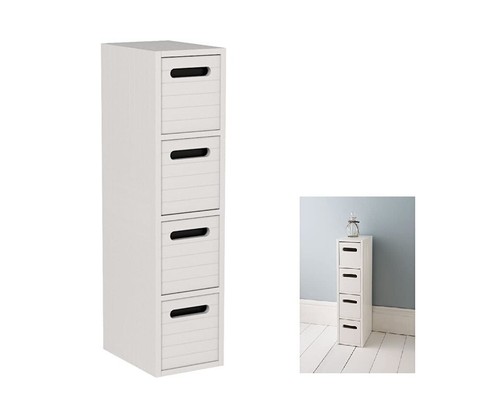 White slimline bathroom - white,